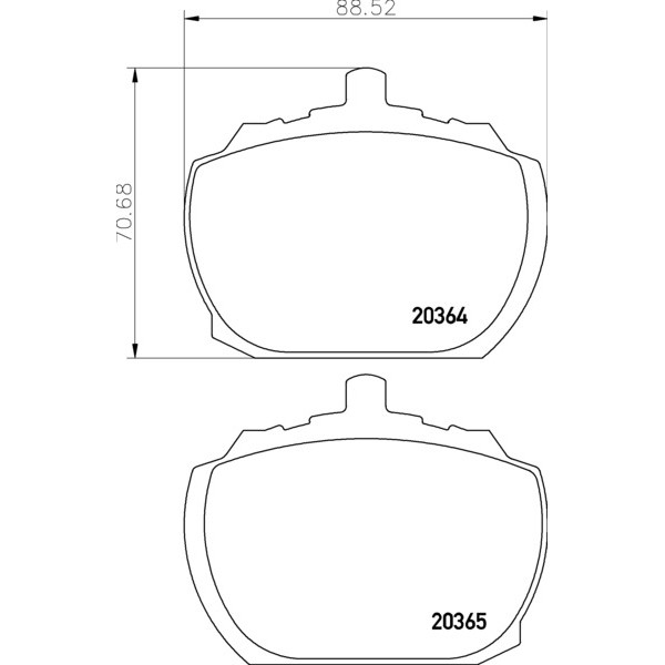 Mintex Car Brake Pads - 2 Piston Caliper image