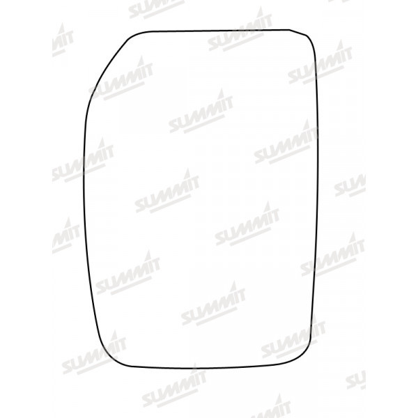 MIRROR GLASS + BASE PLATE LHS FORD TRANSIT MK6 image