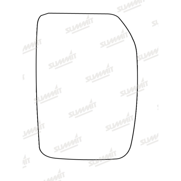 MIRROR GLASS + BASE PLATE RHS FORD TRANSIT MK6 image